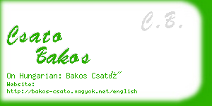 csato bakos business card